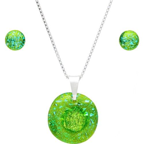 DARK DIAMOND®-Set of dichroic crystal and sterling silver 925in assorted colors. 100% handmade. Unique in Spain