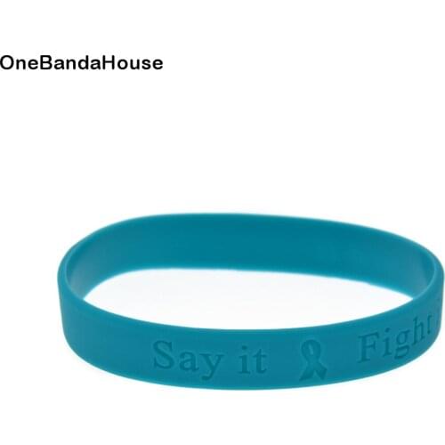1PC Say It Fight It Cure It Cancer Awareness Silicone Wristband