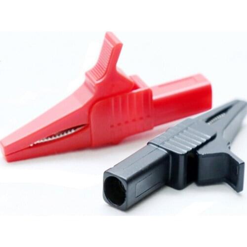 1pcs 84mm Copper Alligator Clip Cable Wire Battery Crocodile Clips Electrical Clamp Tester Probe Car Double-ended