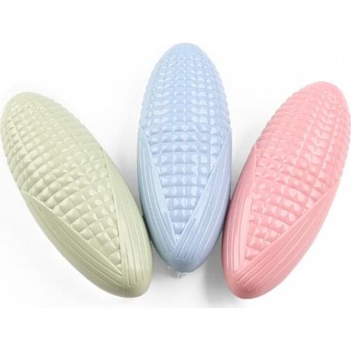 1Pc Household Laundry Brushes Cute Corn Shaped Washing Cleaning Brush, Soft Bristle Shoe Clothes Brush Laundry Cleaning Tools