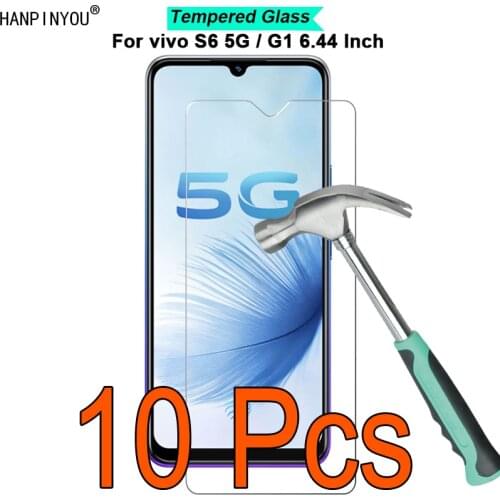 10 Pcs/Lot For vivo S6 5G / G1 6.44" 9H Hardness 2.5D Toughened Tempered Glass Film Screen Protector Guard