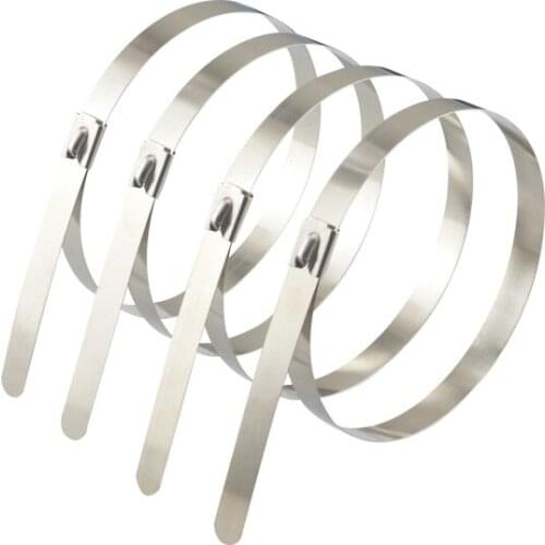 100pcs 4.6*200mm Stainless Steel Zip Cable Ties Lock Tie Wrap