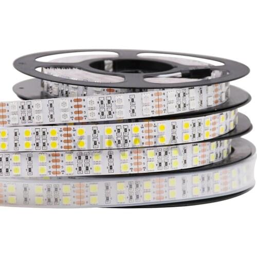 12V 24V LED Strip Lamp Tape SMD 5050 RGB RGBW RGBWW White Flexible Led Stripe Ribbon Diode 5M 600LED IP67 Waterproof Led Light
