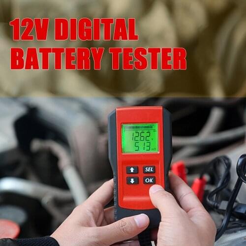 Digital 12V Car Battery Tester Load Test Analyzer of Battery Life Percentage,Voltage, Resistance and Deep Cycle Battery for Car