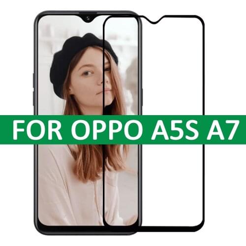 3D Full Glue Tempered Glass On For OPPO A5S Full Cover Screen Protector For OPPO A7 A5S 9H Anti-Oil Protective Film Glass