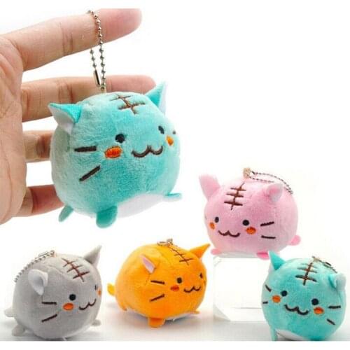 4 Colors Tiger CAT 6CM Plush Stuffed Toy Wedding Bouquet Toy Gift Plush Keychain String Doll