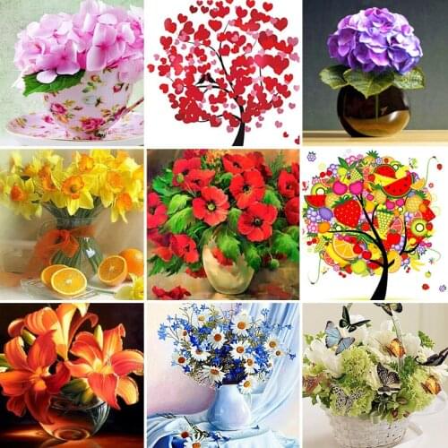 40/50/60 diamond painting 5D Full Square Diamond embroidery mosaic Cross Stitch DIY Wall Sticker home Decoration Christmas Gift