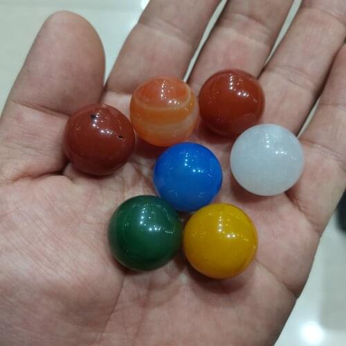 7pcs 20mm Colorful crystal ball photographic ornament magic glass sphere for gift souvenir home decoration