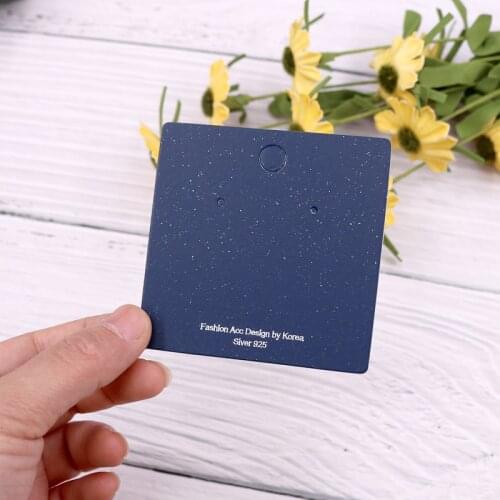 7x7cm Fashion Jewelry Earring Custom logo Gift Card 100pcs 1lot Black Clip Eariings Display Cards Paper Ear Card Packaging Label