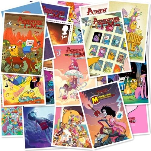 A1-29 Adventure Time with Finn and Jake 20/pcs PVC Sticker Travel Suitcase PencilBox Bike Phone Sliding Plate Graffiti Styling