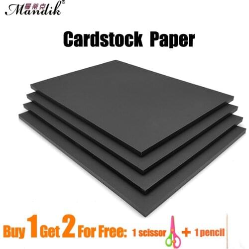 A4 Cardstock Paper 300gsm Thick Paperboard Black White Colored Decorative DIY Scrapbook Paper
