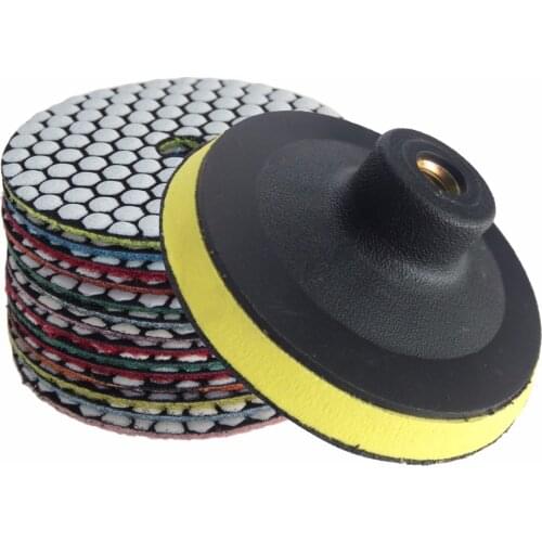 7Pcs/Set 4 Inch 100 MM Diamond Dry Polishing Pads Disc Dry Polishing For Concrete Marble Granite