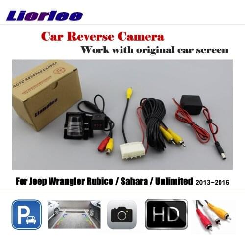 Car Reverse Rearview Camera For Jeep Wrangler Rubico/Sahara /Unlimited 2013~2016 Original Screen Backup Parking CAM