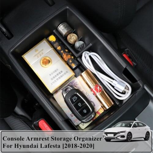 Lafesta Car Accessories For Hyundai Lafesta 2018 2019 2020 Armrest Storage Box Container Lafesta Center Conosle Organizer Tray