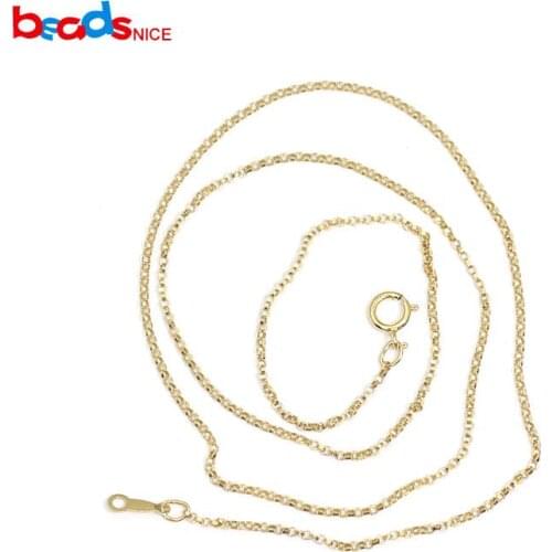 Beadsnice Rolo Chain Necklace Gold Filled Necklace Birthday Gift Jewelry Supply ID40113