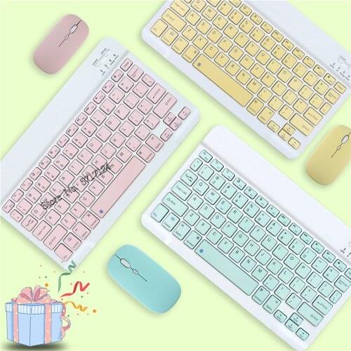 10 inch Wireless Tablet Keyboard for Apple iPad 2021 For HuaWei Lenovo Bluetooth-compatible Mouse Keypad For Samsung Xiaomi