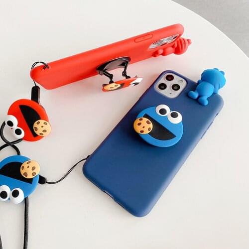 Cartoon Ring Grip Stand Holder Rope Phone Case For Huawei Honor 7A 7C 8A 9A 9s 8x 8c 8s 9x 10 20 30 lite X10 Pro