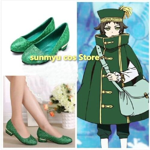 The Case Study of Vanitas Lucius Luca Rukiusu Cosplay Green Shoes Halloween Vanitas no Karte Vanitasu no Karute