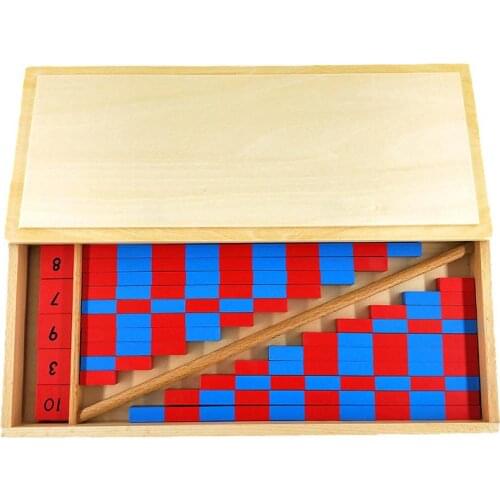 Baby Toy Small Numerical Rods Montessori Mathematics 1-25CM Red & Blue Rods Math Toy Learning & Education Classic Wood Kids Toys