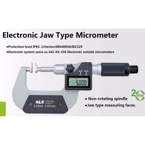 Electronic Jaw type micrometer IP65 waterproof 0.001 fast measurement micrometer 0-25mm 25-50mm measure the gear tooth disk micr