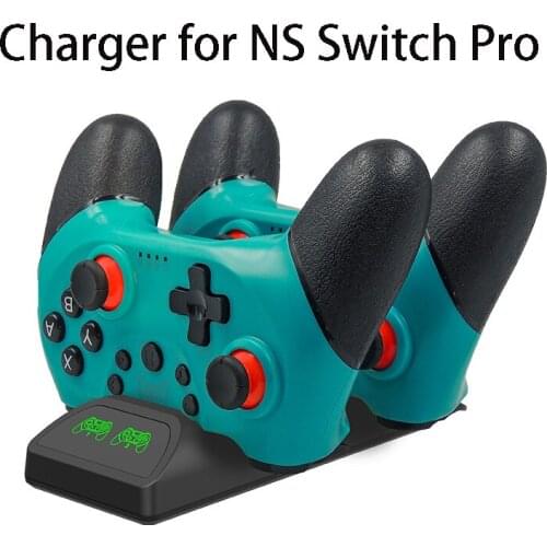 Game Controller Double Charger Charging Dock Stand Station Holder Stand For Nintendo Switch Pro Game Console With Indicator