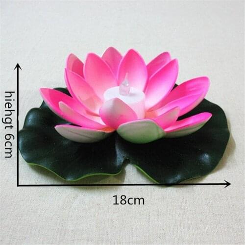 Artificial LED Floating Lotus Flower Candle Lamp With Colorful Changed Lights For Wedding Party Decorations Supplies