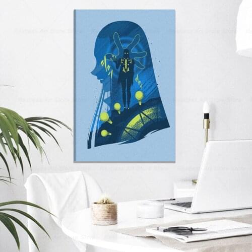 Illumi Pop Hunter x Hunter Hxh Manga Poster Framed Wooden Canvas Wall Art Decoration Prints For Room Home Frame Decor Painting