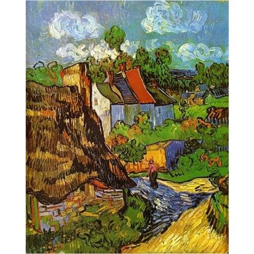 Painting By Numbers DIY Dropshipping 50x65 60x75cm Van Gogh Wazs house work Scenery Canvas Wedding Decoration Art picture Gift