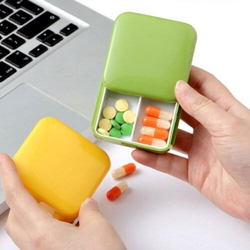 Portable 4 Slots / 2Slots Pill Medicine Box Holder Storage Organizer Container Case Pill Box Splitters Travel Pill Box