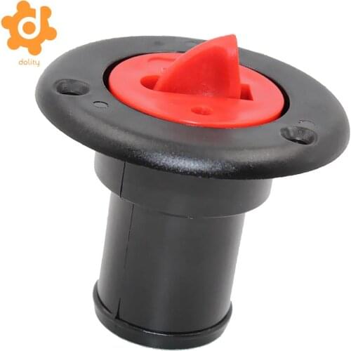 MagiDeal Black Nylon 38mm 1 1/2' Fuel Gas Deck Filler & Red Cap Flush Mount for Boat