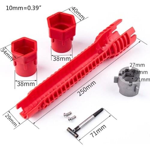 Multifunction Faucet Wrench Sink Installer Tools Water Pipe Spanner Tackle Tool for Toilet Bathroom