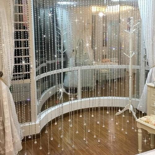 Fashion Crystal glass bead Curtain Indoor Home Decoration Luxury Wedding backdrop Decoration supplies