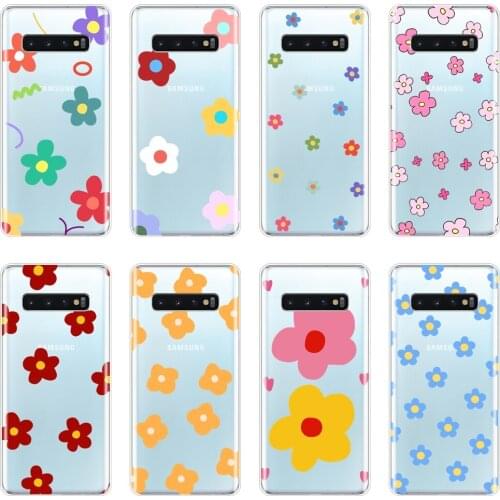 Soft Back Cover For Samsung Galaxy S10 Plus 5G 10E Yellow Flower Aesthetic Phone Case Silicone For Samsung Galaxy Note 10 Pro