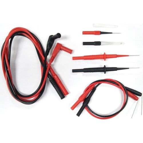 QHTITEC Electrical Multimeter Test Leads Set Car Inspection Tool Test Professional Replaceable Multimeter Probe Test Wire Kit
