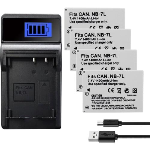 NB-7L NB7L 1400mAh Batteria for Canon PowerShot SX30IS G10 G11 G12 Rechargeable Li-ion Battery Camera 7L