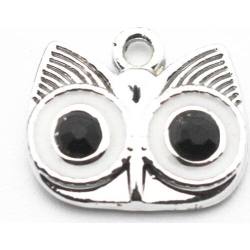 Wholesale 10pcs/lot owl Dangle Charms crystal charms Pendant Lobster Clasp Hanging For Bracelet Charm Necklace