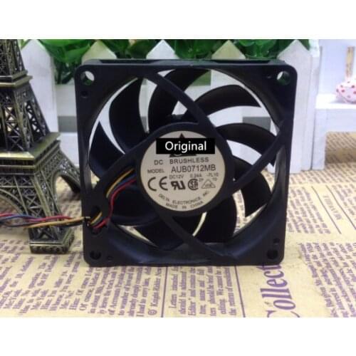 Original 100% working AUB0712MB 7015 12V 0.24A 7cm 70mm 4 -pin PWM CPU cooling fan for Delta 70*70*15mm