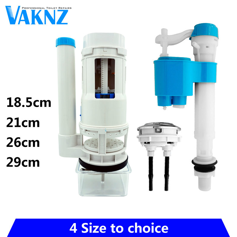 18.5 to 29cm 4 size choice Toilet tank fittings kit Dual-flush toilet repair kit Suitable for one-piece toilet ABS plastic
