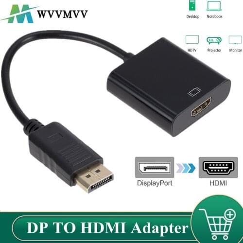 DP to HDMI-compatible Cable Adapter Male To Female For HP/DELL Laptop PC Display Port to 1080P HDMI-com' Cable Adapter Converter
