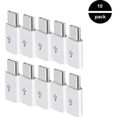 USB C Adapter 10 Pack Type C Male to Micro Female Adapter OTG Type-C Converter For Macbook S8 Type-C Adapter For LG G5