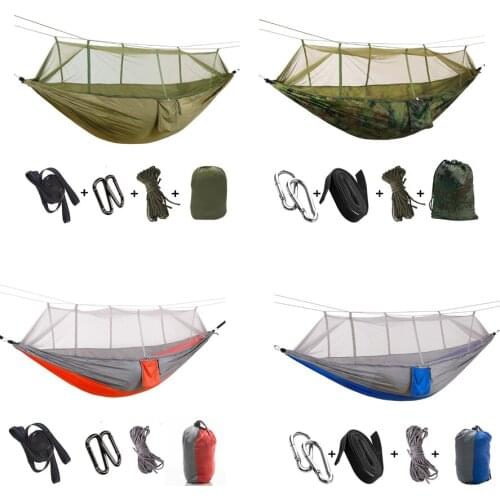Newest Outdoor Hammock Portable Parachute Mosquito Net Hunting Leisure Hamac Travel Camping Hamak