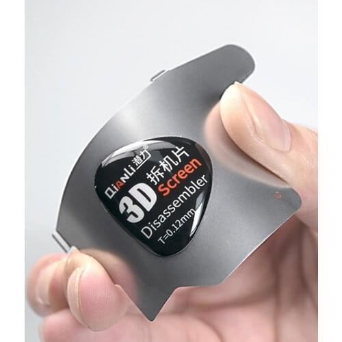 QIANLI 1Pcs 3D Dismantling Ultrathin steel sheet LCD screen Pry Slice Shave Black Glue Metal Card for IPHONE HUAWEI Android