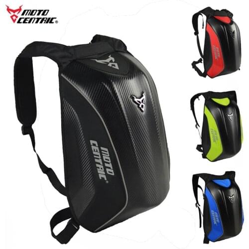 Carbon Fiber Motorcycle Backpack High Capacity Riding Bag Backpack Rider Leisure Motocross Waterproof Hard Shell Moto Helmet Bag