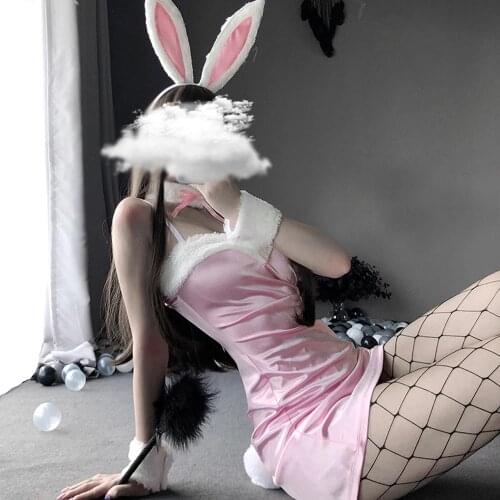 Sexy Lingeries Set Maid Waitress Servant Elegant Women Christmas Xmas Party Santa Claus Cosplay Costume Sexy Bunny Girl Dress
