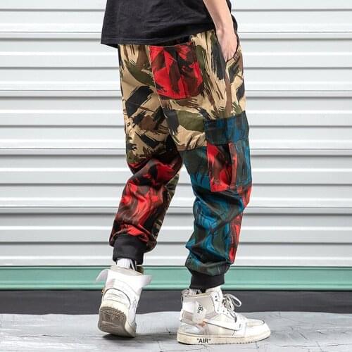 Spring And Autumn Men Casual Pants CamoOveralls Hip Hop Pants Street Panty Pocket Casual Pants