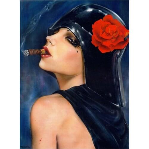 High quality Oil painting Canvas Reproductions The Inland Empire Smokes Back by Brian M.Viveros Painting hand painted