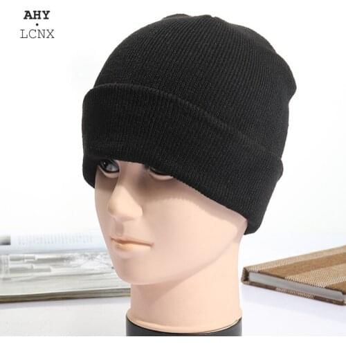 Winter Knitted Hats For Women Men Skullies Cap Mens Beanie Hat Solid Color Caps Casual Beanies For Women Warmer Bonnet Red Hat
