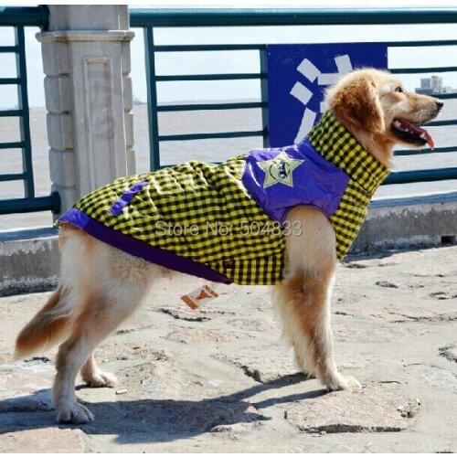Large Dog Winter Clothes Big Dogs Warm Jacket Padding Vest Windbreaker for Golden Retriever 4colors