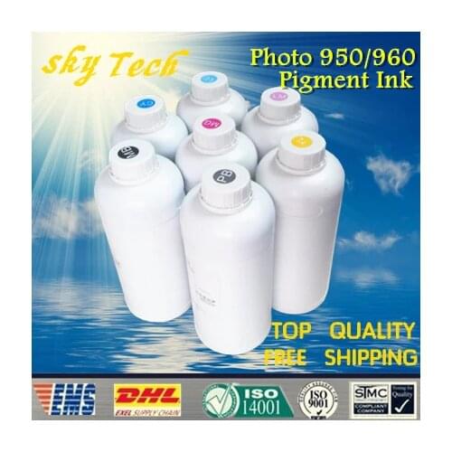 1L X 7 Quality Pigment ink suit for Epson stylus photo 950 960 , anti-UV , fluency ,Non-Clogging