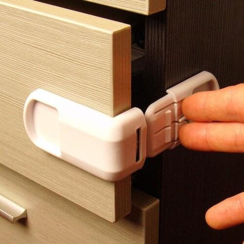 10Pcs Baby Proof Cabinet Drawer Right Angle Safety Locks Hand Protecting Device Protection from Children защита от детей
